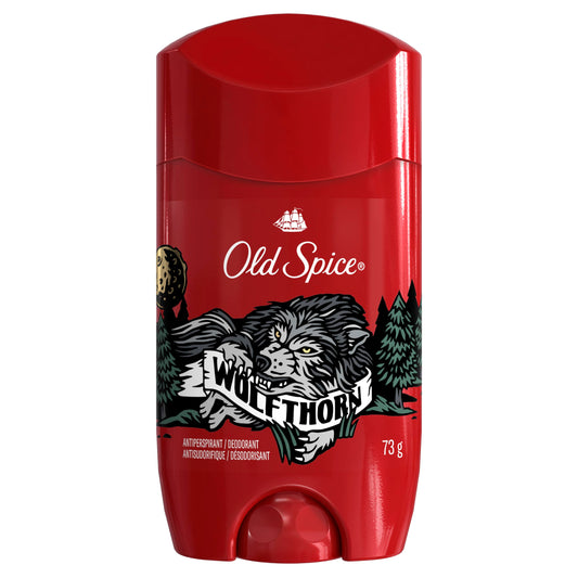 Old Spice Wild Collection Invisible Solid Antiperspirant and Deodorant for Men, Wolfthorn scent, 73 g