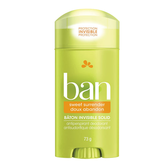 Ban Sweet Surrender 24-Hour Invisible Solid, Antiperspirant Deodorant, 73 G | Made in Canada