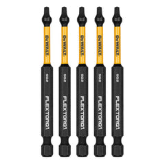 DEWALT FLEXTORQ Square #2 Bits 5Pk, Robertson 1/4 x 3-1/2in for Impact Drivers & Drills, Hex Shank (DWAF3SQ2IR5)