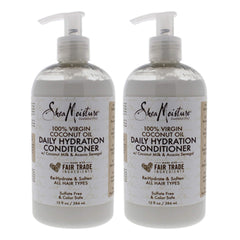 Shea Moisture 100% Virgin Coconut Oil Conditioner 13 Ounce (384ml) (2 Pack)