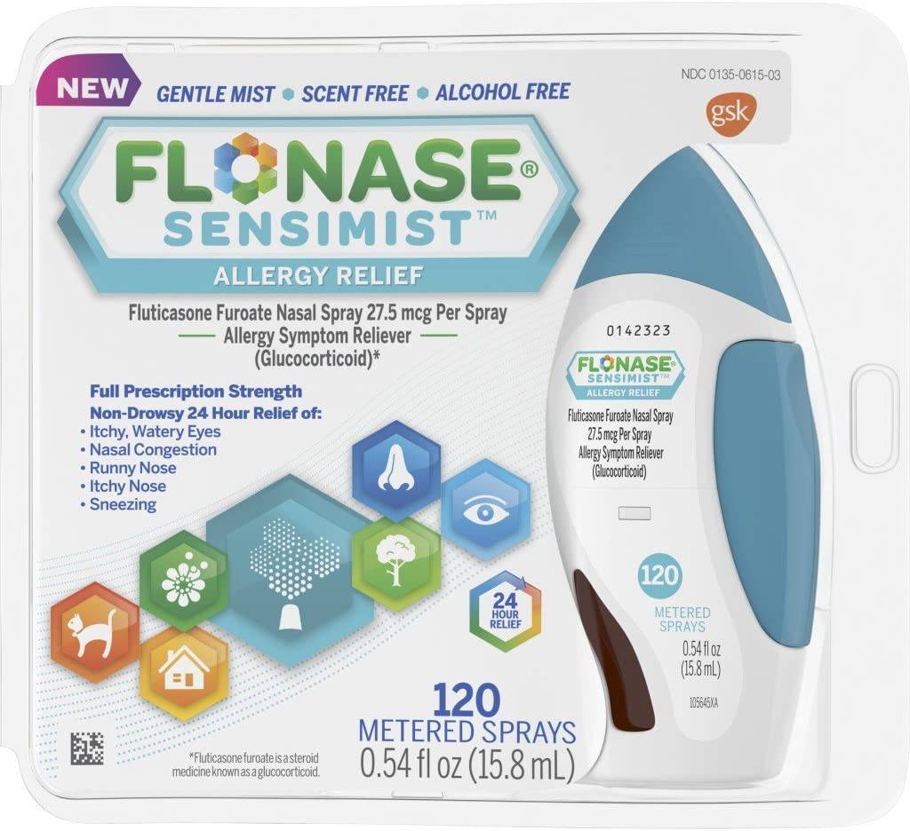 Flonase Sensimist Allergy Relief Nasal Spray, 120 Count - Zecoya