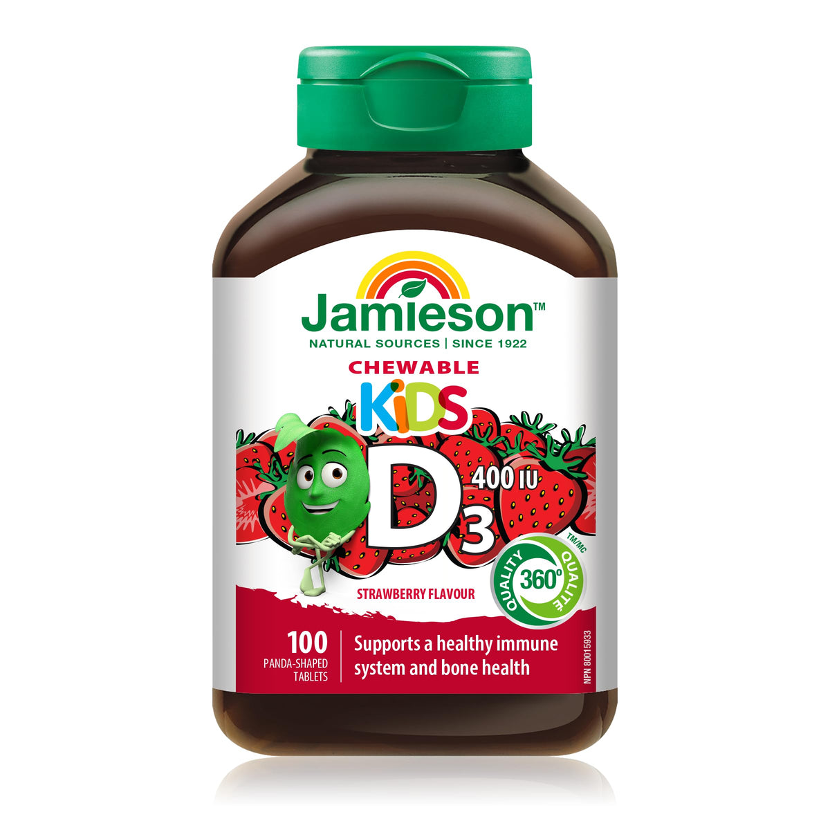 Jamieson Vitamin D 400IU Kids Chewable 100 Tablets