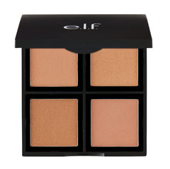 e.l.f. Bronzer Palette, Powder Bronzer Palette For Sunkissed Sculpted Glow, Use On Forehead, Cheeks, Ears & Jawline, Bronzed Beauty