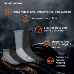 Incrediwear Circulation Socks - Crew Gray