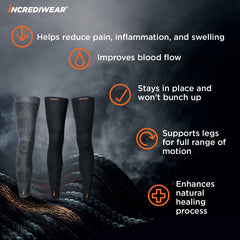 Incrediwear Sleeves - Leg Charcoal