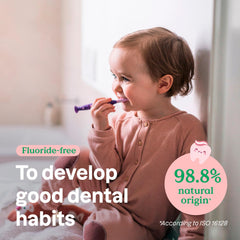 ATTITUDE Fluoride-Free Training Toothpaste for Baby and Child, EWG Verified, Plant and Mineral-Based Ingredients, Vegan and Cruelty-free Baby Products, Strawberry, 75 grams