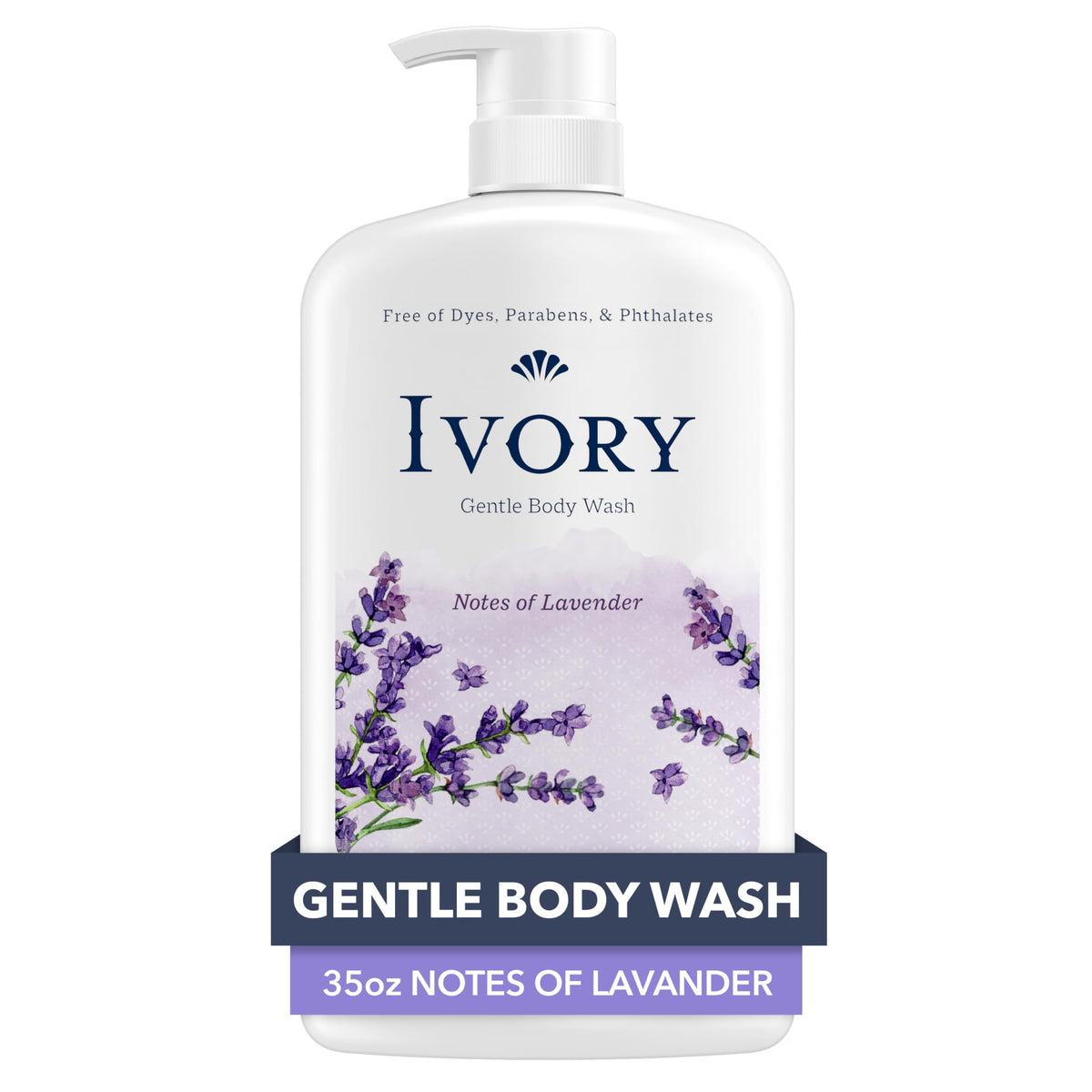 Ivory Mild & Gentle Body Wash, Lavender Scent, 1.03 L