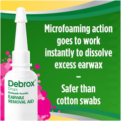 Debrox Ear Wax Removal Drops, Gentle Microfoam Ear Wax Remover, 0.5 Fl Oz