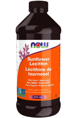 NOW Supplements, Sunflower Lecithin with naturally occurring Phosphatidyl Choline and Other Phosphatides, Unflavoured, Liquid, 473mL