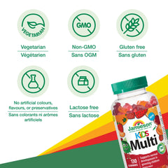 Jamieson Kids Multivitamin Gummies Mixed Fruit Flavour, 130 Count