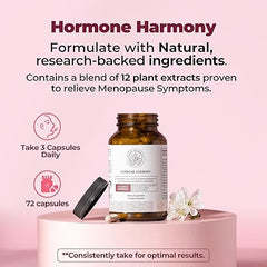 Happy Mammoth Hormone Harmony Natural Hormonal Supplement for Women – Menopause Relief, Perimenopause, Hormonal Balance Support, Hot Flashes, Healthy Weight Management, Mood Swings – 72 Capsules