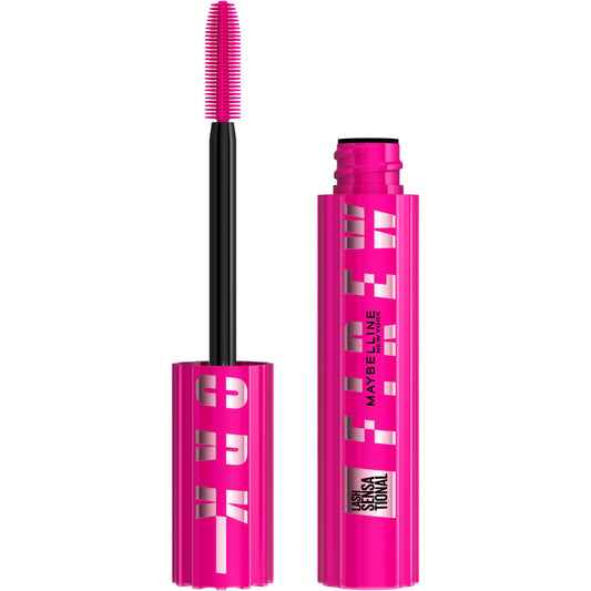 Maybelline Lash Sensational Firework Mascara, Washable Mascara, Volumize, 360 Flare Impact, Very Black, 10 ml