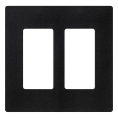 Lutron Claro 2 Gang Decorator/Rocker Wallplate, Matte | SC-2-MN | Midnight