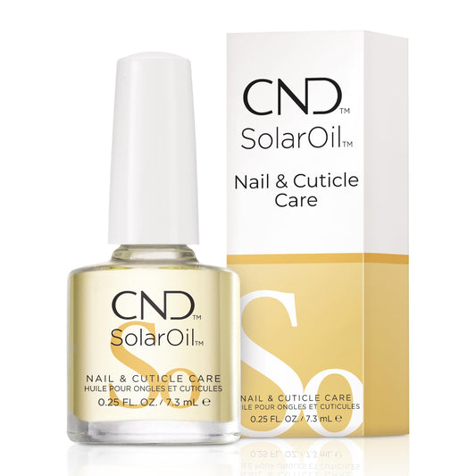 CND SolarOil Cuticle Oil, Natural Blend Of Jojoba, Vitamin E, Rice Bran and Sweet Almond Oils, Moisturizes and Conditions Skin, Pack Of 1, 0.25 Fl Oz