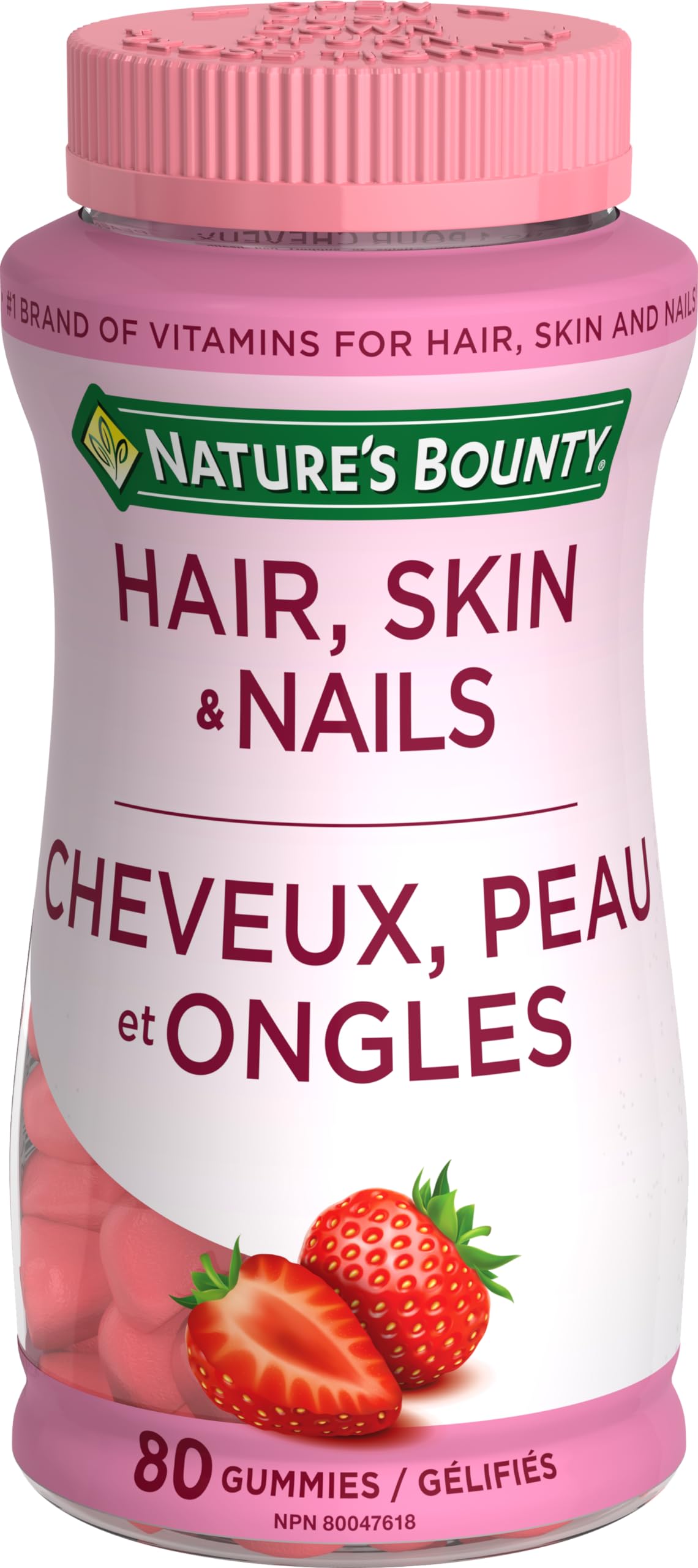 Nature’s Bounty Hair, Skin, Nails Gummies with Biotin, 80 Gummies