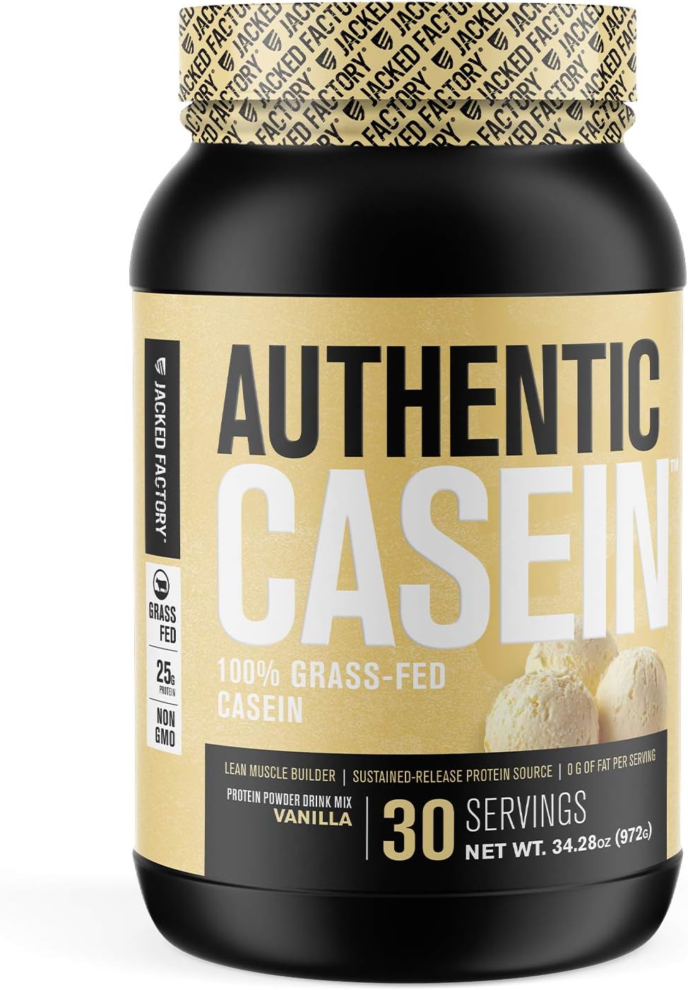 Jacked Factory Authentic Casein - Vanilla 30 servings