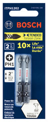 BOSCH ITPH1202 2-Pack 2 in. Phillips #1 Impact Tough Screwdriving Power Bits