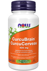 NOW Supplements, CurcuBrain™ 400 mg with Longvida® Optimized Curcumin, 50 Veg Capsules