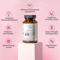 Happy Mammoth Hormone Harmony Natural Hormonal Supplement for Women – Menopause Relief, Perimenopause, Hormonal Balance Support, Hot Flashes, Healthy Weight Management, Mood Swings – 72 Capsules