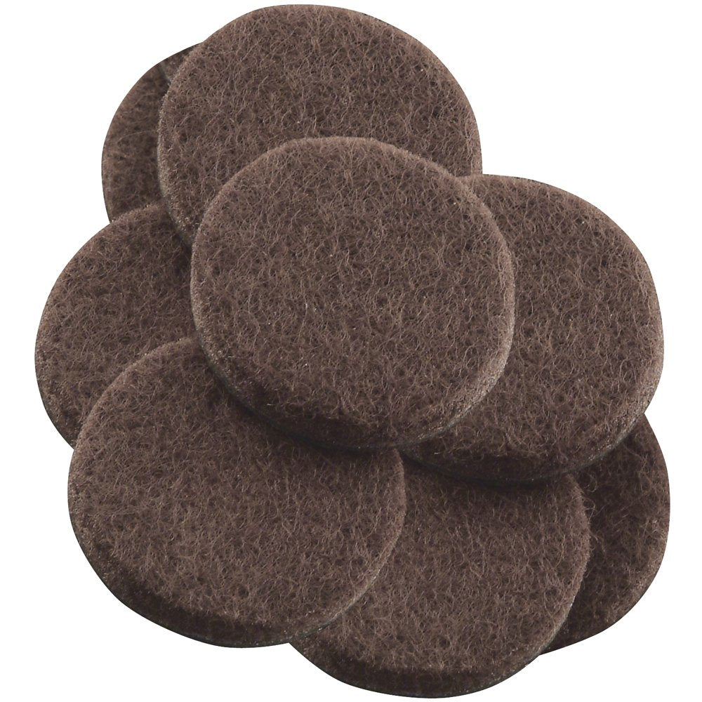 Self-Stick 1-1/2" Heavy Duty Furniture Felt Pads for Hard Surfaces (8 Piece) - Brown, Round