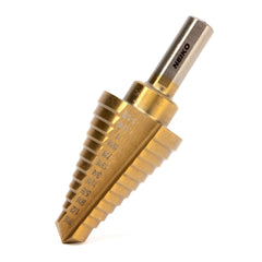 NEIKO 10189A Titanium Step Drill Bit, High-Speed Alloy Steel Bit, Hole Expander for Wood and Metal, 12 Step Sizes from 7/16 Inches to 1 1/8 Inches