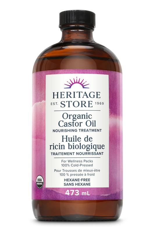 HERITAGE STORE Organic Castor Oil, 473 ML