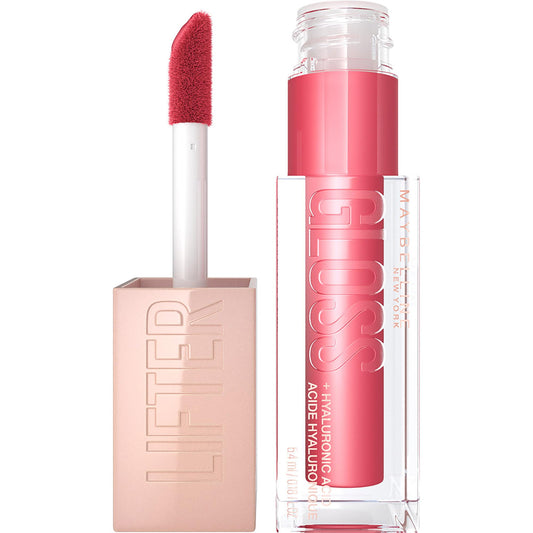 Maybelline New York Lifter Gloss, Hydrating Lip Gloss with Hyaluronic Acid, High Shine for Fuller Looking Lips, XL Wand for One-Swipe Application, Rust, Warm Neutral, 5.4 ml