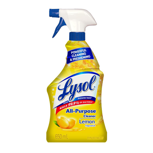 Lysol All Purpose Cleaner, Lemon, 650 millilitre (Pack of 1) - Packaging May Vary