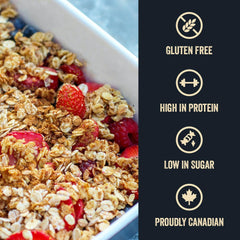 Stoked Oats Blend - High Protein, Low Sugar Breakfast - Gluten Free, High Fiber, Non GMO Oatmeal - Perfect for overnight oats 8 x 500g