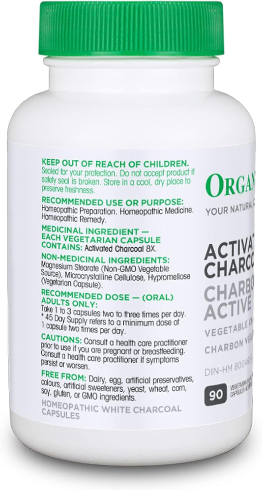 Activated Charcoal Capsules - 90 Count