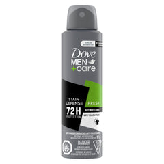 Dove Men+Care Dry Spray Antiperspirant deodorant for 72H sweat & odour protection Stain Defense Fresh anti-white marks and yellow stains 107 g