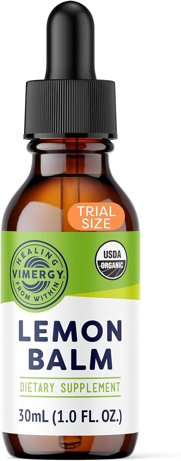 Vimergy Lemon Balm Extract, 115 Servings – Traditionally used in herbal medicine as a sleep aid during times of mental stress– Alcohol-Free – Gluten Free, Non-GMO, Kosher, Vegan & Paleo (115 ml)