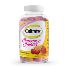 Caltrate Gummies, Vitamin D and Calcium Supplement, Gluten-Free, Orange, Strawberry and Cherry Flavour, 50 Count