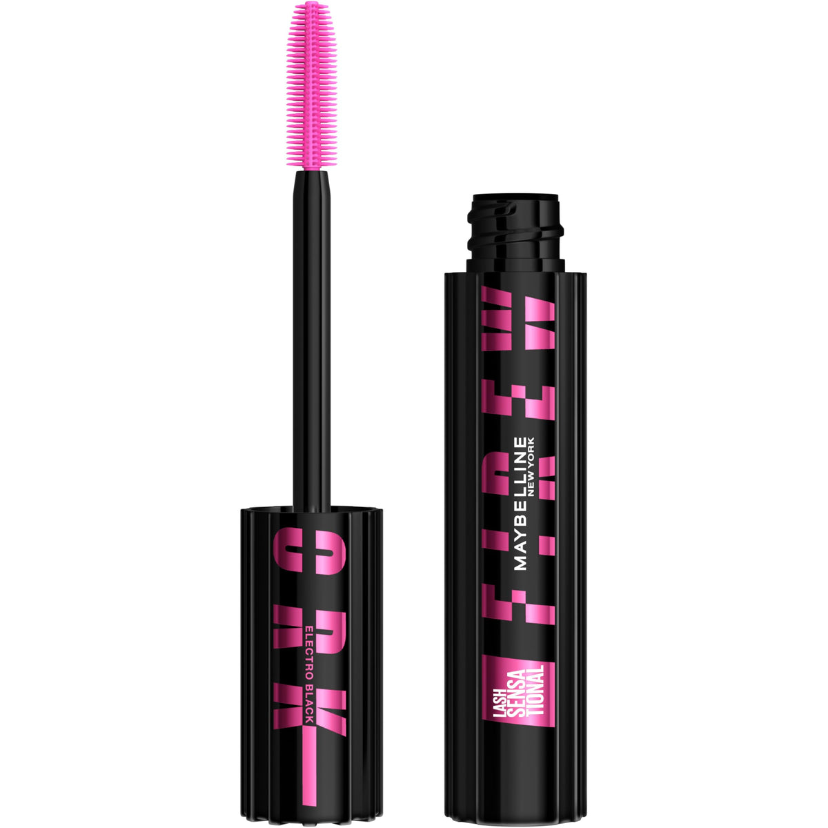 Maybelline Lash Sensational Firework Mascara, Washable Mascara, Volumize, 360 Flare Impact, Ultra Black, 10 ml