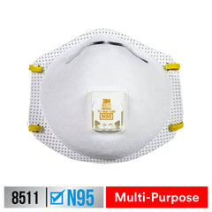 3m 8511 Sanding and Fiberglass N95 Cool Flow Valved Respirator, Niosh-approved, Relief From Dusts and Certain Particles During Sanding, Pollen, Mold Spores, Dust Particles, 5-pack