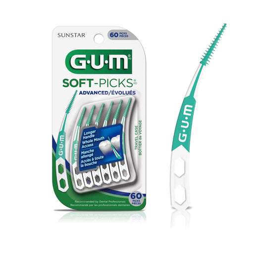 GUM Soft-Picks® Advanced, Travel Case, 60 picks