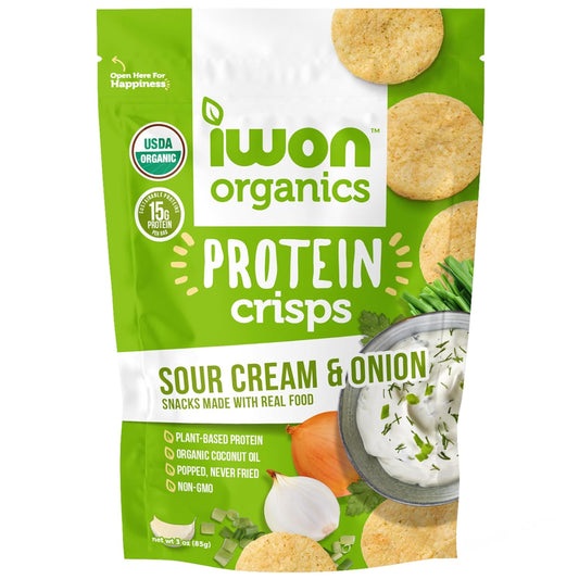 IWON Crisps - Protein Crisps, High Protein and Organic Healthy Snacks - 8x85g