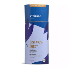 ATTITUDE Natural Deodorant, Made in Canada, Aluminum-free, Odor Control & Long Lasting, Nourishing Ingredients, Castor and Jojoba Oils, Baking Soda-free, EWG Verified, For Men and Women, Sea Salt, 85 g