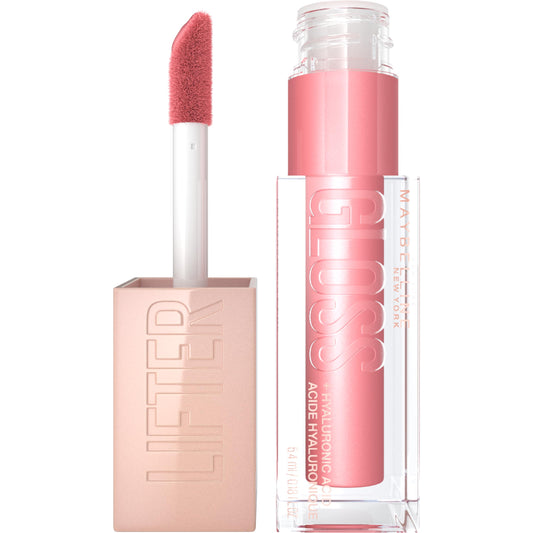 Maybelline New York Lifter Gloss, Hydrating Lip Gloss, High Shine for Fuller Looking Lips, Silk, Warm Pink Neutral, 5.4 ml