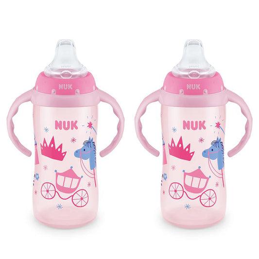 NUK Large Learner Cup, 10 oz (300 mL), 8+ Months, Pink, 2 Pack