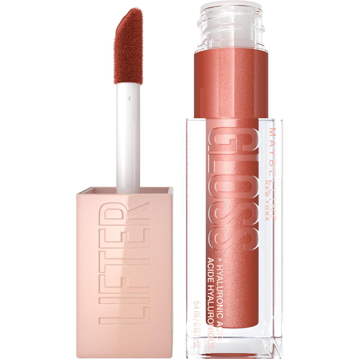 Maybelline New York Lifter Gloss, Hydrating Lip Gloss, High Shine for Fuller Looking Lips, Topaz, Terracotta Neutral, 5.4 ml