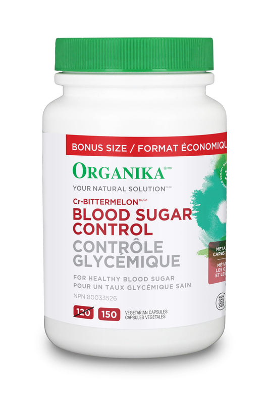 Organika Canadian-Made Blood Sugar Control Bonus Size- Chromium and Bitter Melon, 150 vcaps Blood Sugar Control Bonus Size- Chromium and Bitter Melon, 150 vcaps