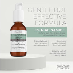 Advanced Clinicals Niacinamide Serum - 5% Niacinamide Serum for Face with Hyaluronic Acid Serum, Ferulic Acid, Aloe Vera, Fruit Extracts - Dark Spot & Age Spot Remover - Skin Serum for Face 1.75 Fl Oz