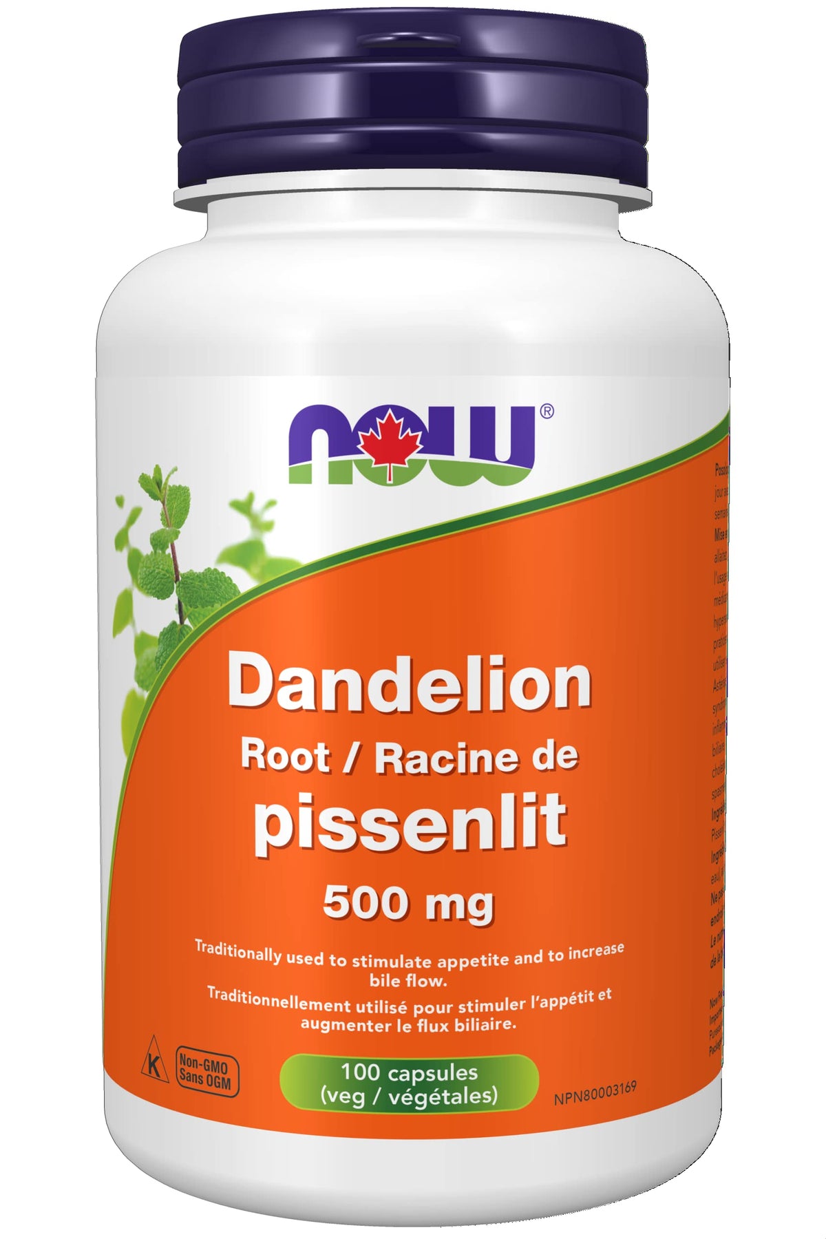 NOW Supplements, Dandelion Root (Taraxacum officinale) 500 mg, Herbal Supplement, 100 Veg Capsules