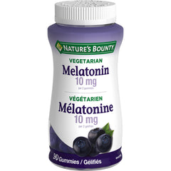 NATURE'S BOUNTY Melatonin, Gummies, Helps Reset Sleep-wake Cycle, Helps Increase Total Sleep Time, Helps To reduce the time it takes to fall asleep, Helps Reduce Effects Of Jet Lag, Blueberry Flavour, 225 g