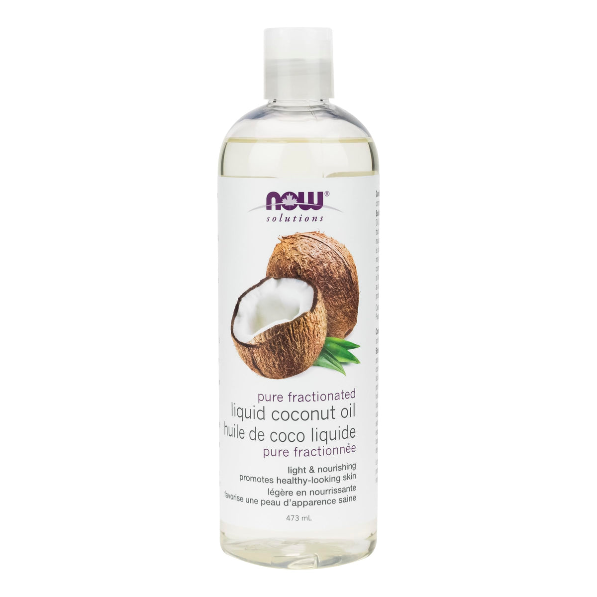 NOW Solutions, Liquid Coconut Oil, Light and Nourishing, Promotes Healthy-Looking Skin and Hair, 473ml