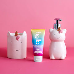 hello Kids Fluoride Toothpaste, Vegan and Sls Free, Unicorn Sparkle, Natural Bubble Gum, 88 mL