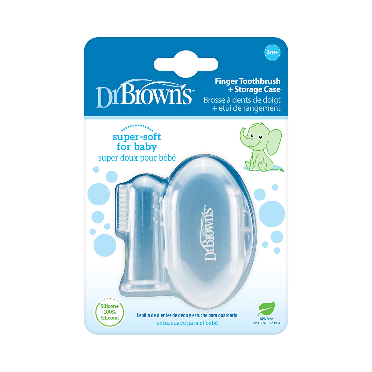 Dr. Brown's Finger Toothbrush, Clear, 0.625 Pound