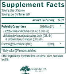 Genestra Brands - HMF Forte - Probiotic Formula - Supports Gastrointestinal Health and the Growth of Beneficial Bacteria - 120 Capsules