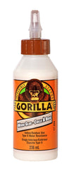 Gorilla Wood Glue, Indoor & Outdoor Carpentry Projects, Paintable, Sandable, Moisture Resistant, Clamping, Natural Color, 8oz/236mL, (Pack of 1), 6200201